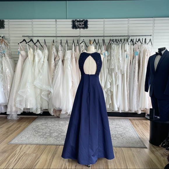 Navy A-Line Dress - Picture 3 of 5